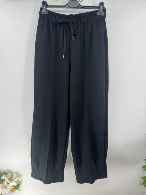 Pantalon "jogg" large plis surpiqué devant