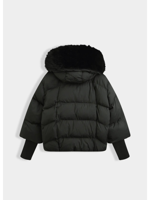 Doudoune cropped avec capuche