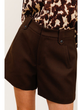 Short gabardine doublé -...