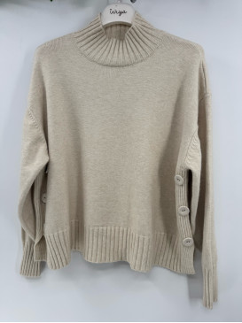 Pull droit col cheminé...