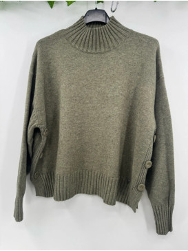 Pull droit col cheminé...