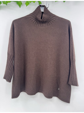 Pull cropped col cheminée...