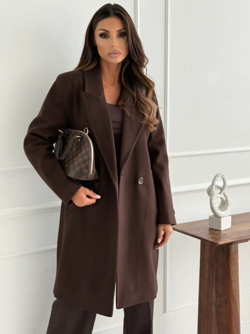 Manteau coupe droite doublé