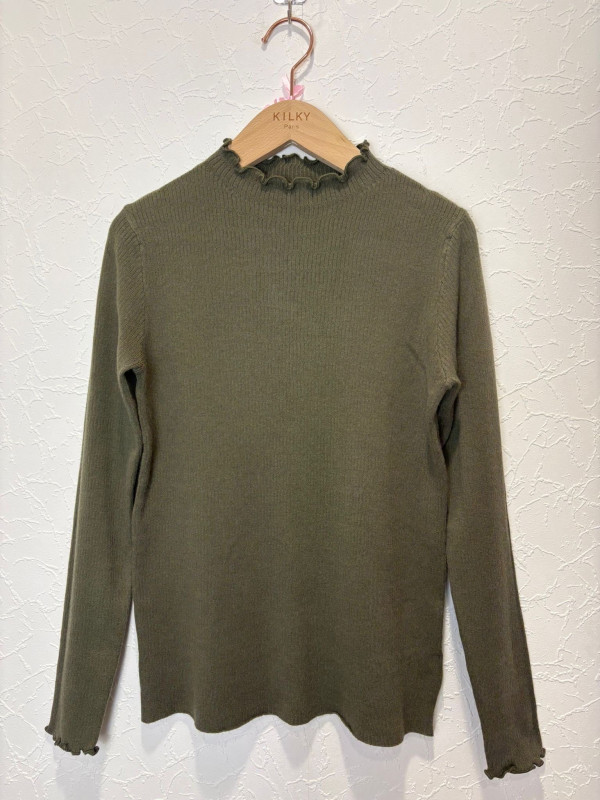 Sous pull à col bouillonné manches longues