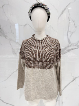 Pull cropped col cheminée...