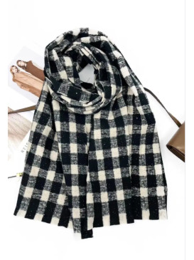 Écharpe douce à carreaux -...