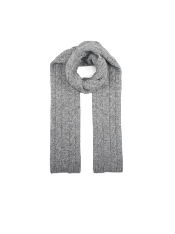 Écharpe tricot à torsades