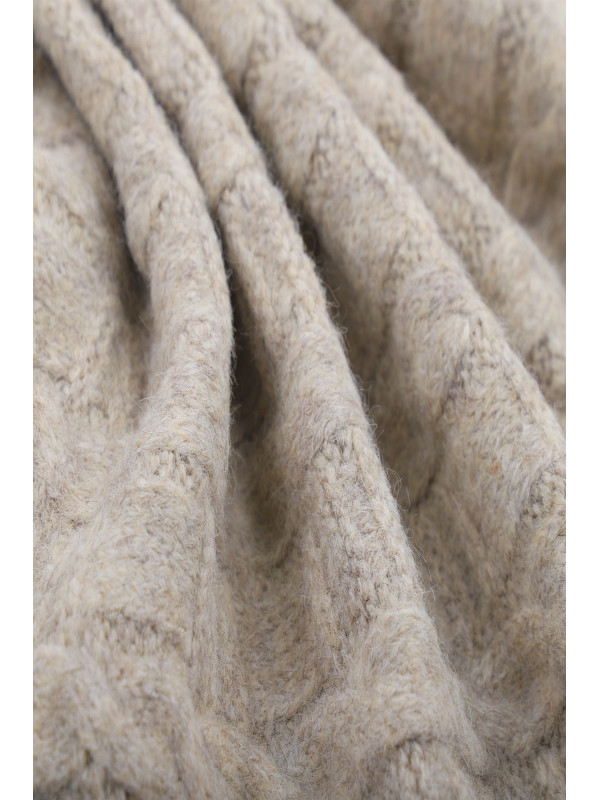 Écharpe tricot à torsades