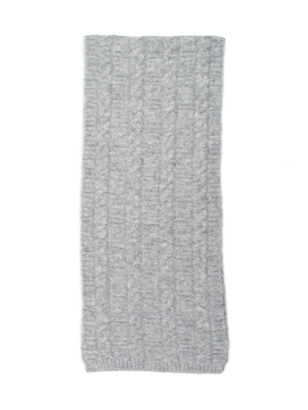 Écharpe tricot à torsades