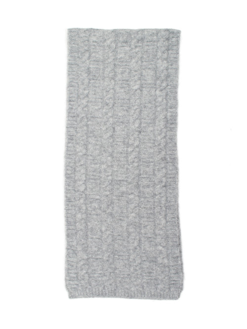 Écharpe tricot à torsades