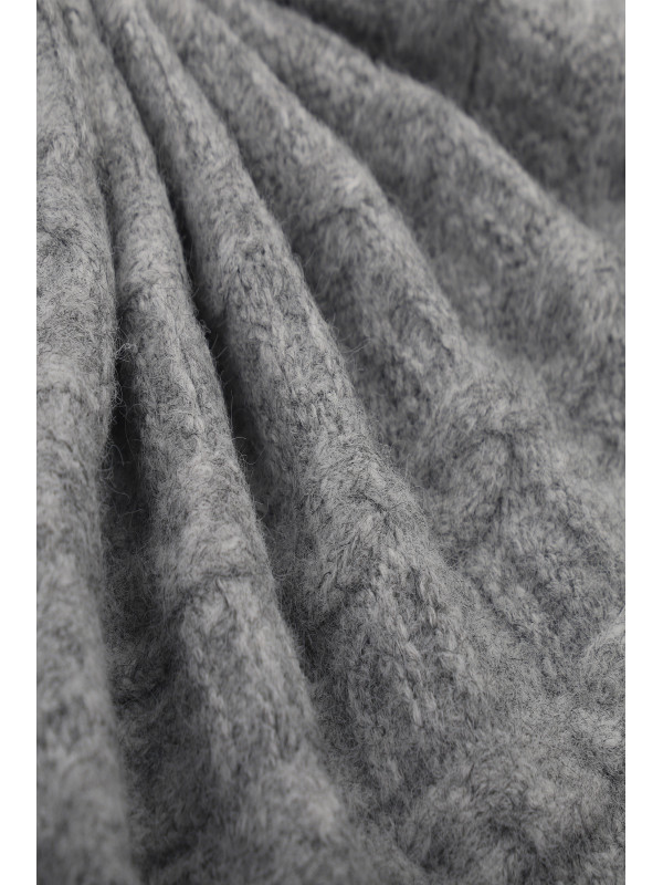 Écharpe tricot à torsades