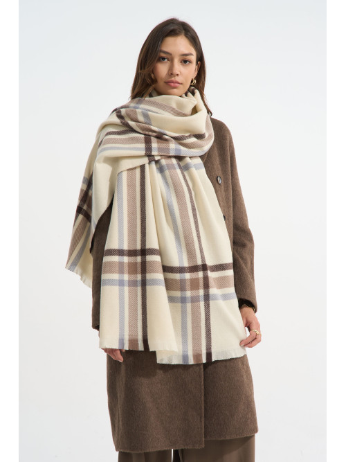 Écharpe douce à carreaux