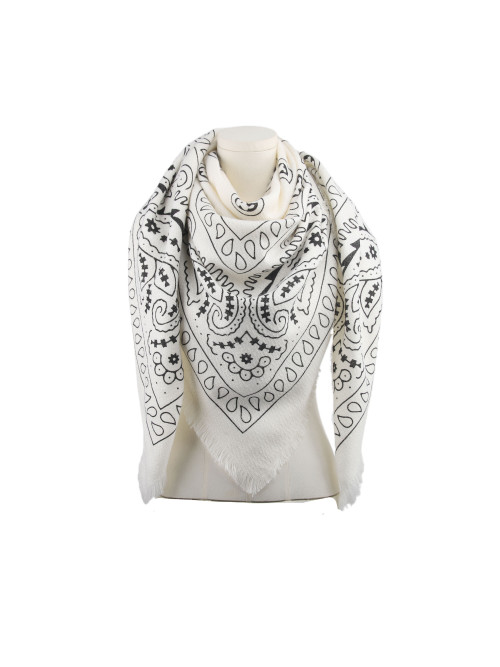 Carré bicolore impression bandanas