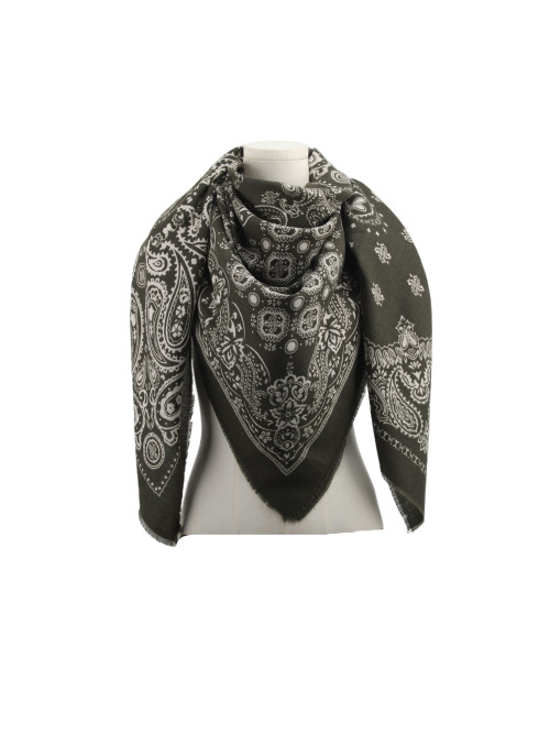 Carré bicolore impression bandanas