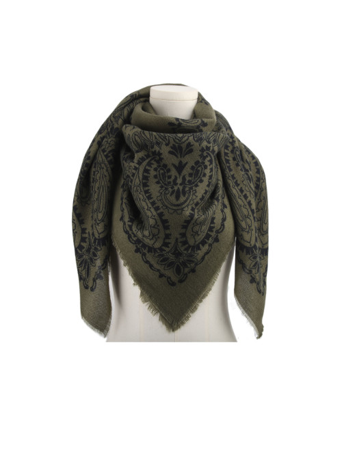 Carré bicolore impression bandanas