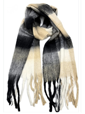 Écharpe épaisse à carreaux...