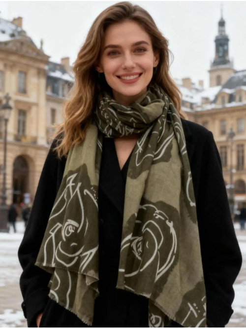 Foulard imprimé fleurs