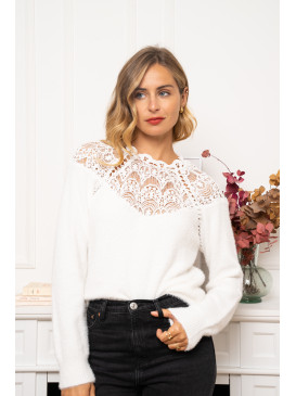 Pull en maille mousseuse et...