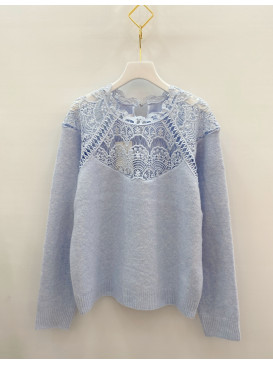 Pull en maille mousseuse et...