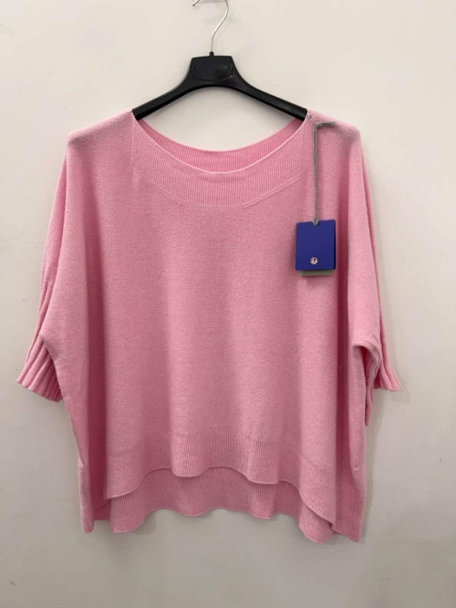 Pull court large sans laine manches 3/4