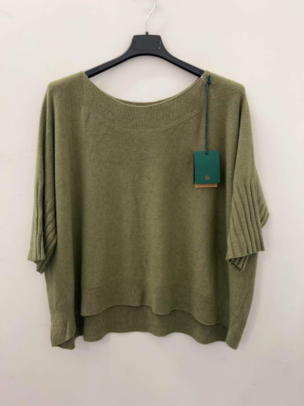 Pull court large sans laine manches 3/4