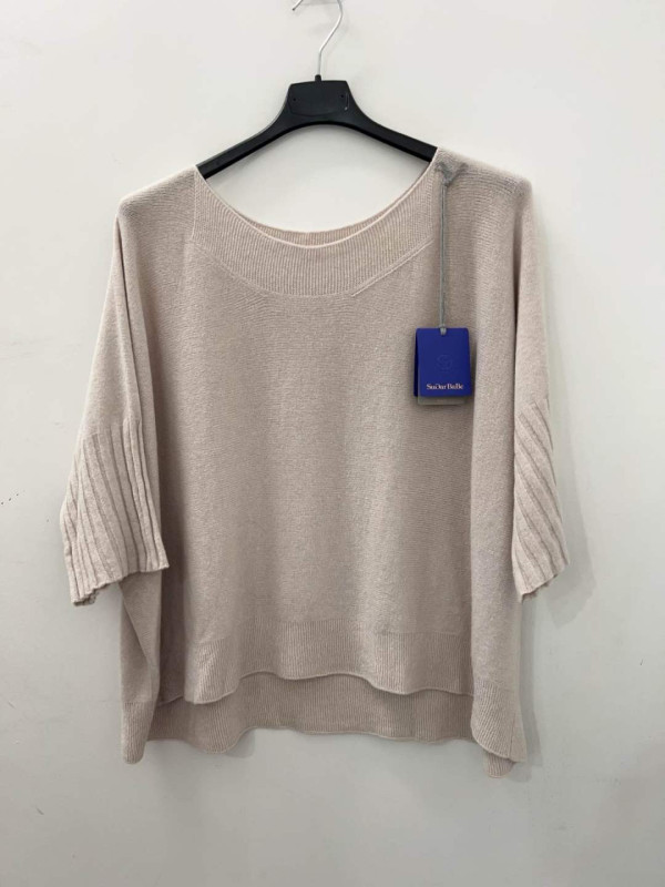 Pull court large sans laine manches 3/4