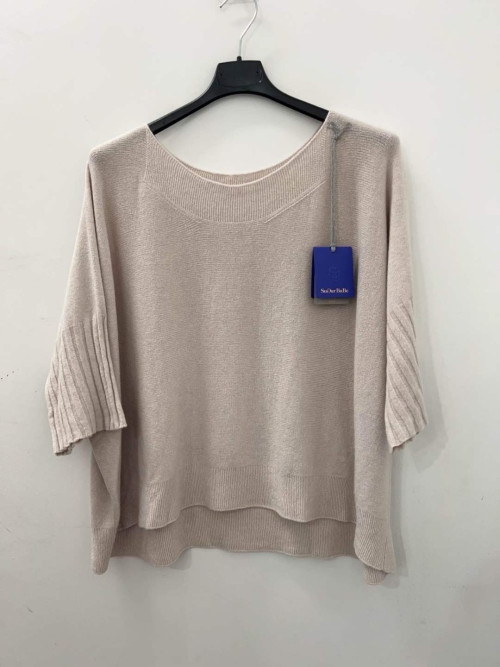 Pull court large sans laine manches 3/4