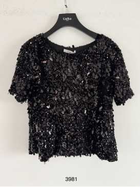 Top velours et sequins...