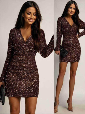 Robe courte velours et...