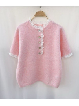 Pull dentelle col,...