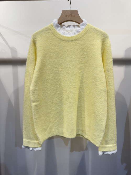 Pull en maille col montant en maille