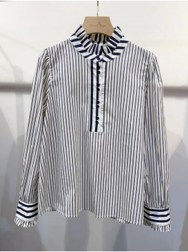 Blouse rayures contrastées...
