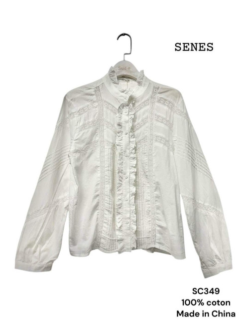Chemise rétro bohème brodée