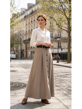 Jupe longue évasée et...