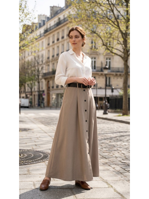 Jupe longue évasée et fluide