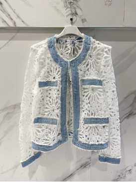 Veste en crochet bordures...