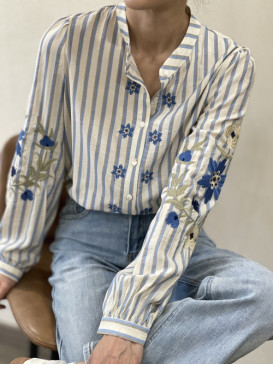 Chemise rayée manches...