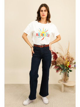 Jean wide leg - Bleu foncé