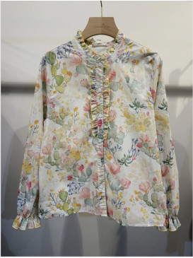 Chemise imprimé fleurs et...