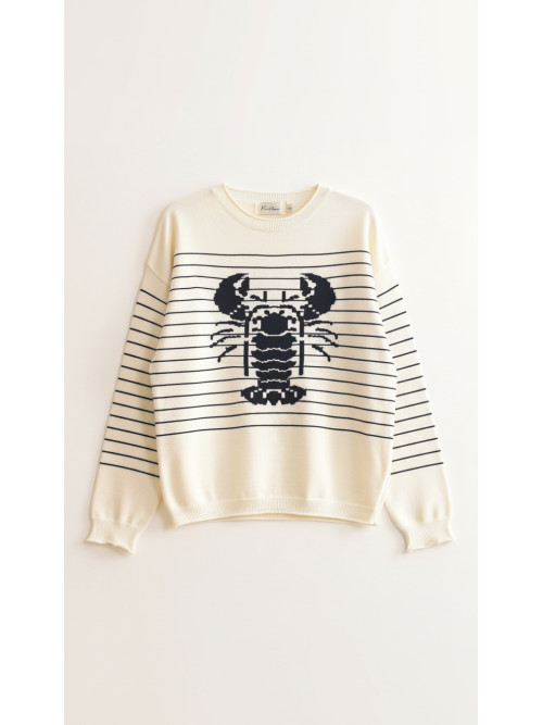 Pull marinière "homard"