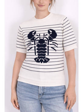 Pull marinière "homard"...
