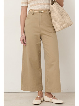 Pantalon 7/8ème large - Taupe