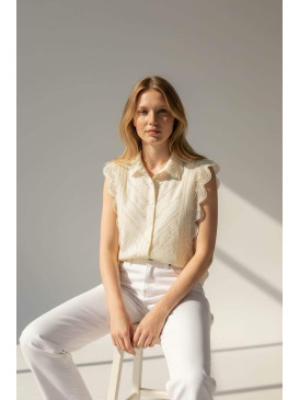 Chemise dentelle sans...