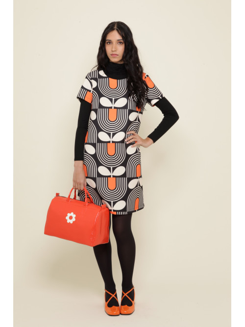 Robe rétro 70's motifs géométriques