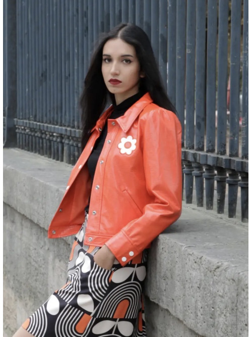 Blouson vinyl esprit seventies