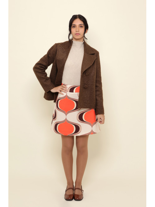 Jupe courte imprimé seventies