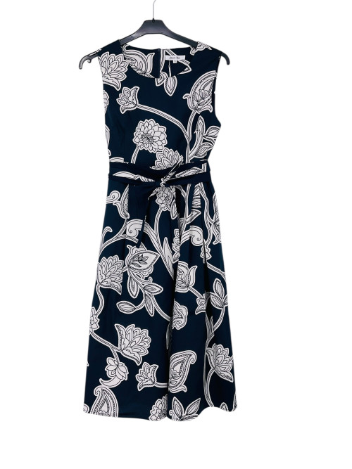 Robe midi imprimé floral sans manche col rond