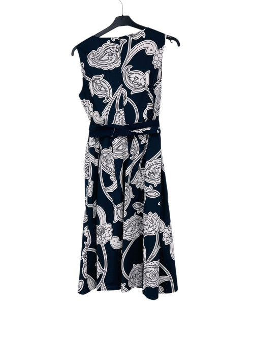 Robe midi imprimé floral sans manche col rond