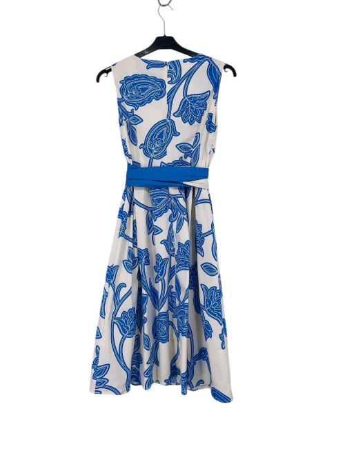 Robe midi imprimé floral sans manche col rond