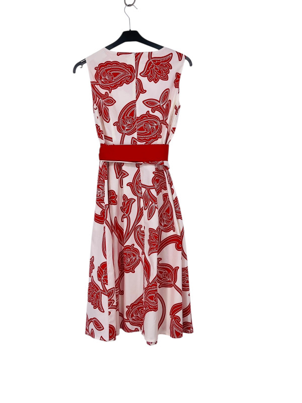 Robe midi imprimé floral sans manche col rond